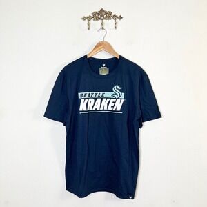 Seattle Kraken Hockey Fanatics T-Shirt Mens Size Large Navy Blue NHL New